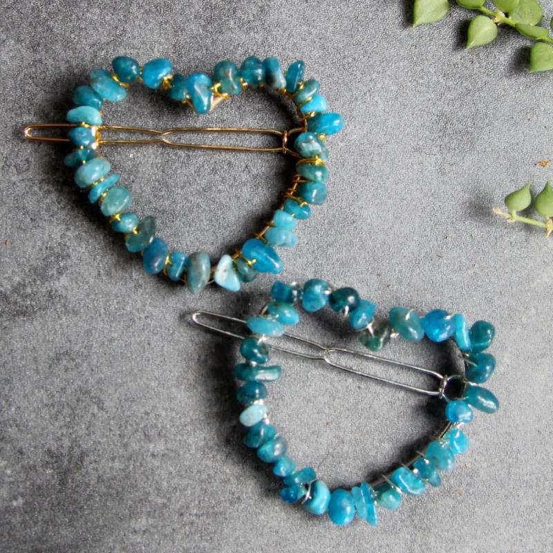 Bohemian Heart Crystal Hair Clip Ethnic Style Anniversary Party Jewelry