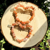 Bohemian Heart Crystal Hair Clip Ethnic Style Anniversary Party Jewelry