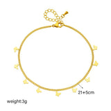 316L Stainless Steel Butterfly Anklets for Women Girl Leg Chain Non-fading
