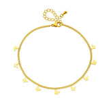 316L Stainless Steel Butterfly Anklets for Women Girl Leg Chain Non-fading
