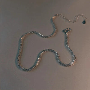 Starry Sky Sparkle Silver Women's Anklet Copper Plated