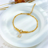 316L Heart Love Anklet for Women - Non-fading Stainless Steel Ankle Chain