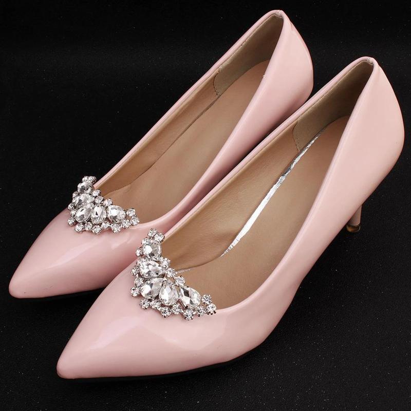 Crystal Shoe Clips Decorative Charms Wedding Accessories