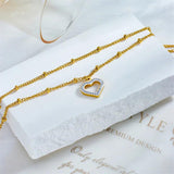 316L Stainless Steel Heart Love Charm Anklets Waterproof Jewelry