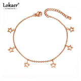 Bohemia Stainless Steel Rose Beach Anklet Foot Jewelry A20006