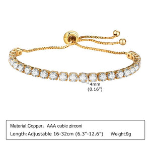 Bling Tennis Chain Anklet for Women, Crystal Foot Jewelry