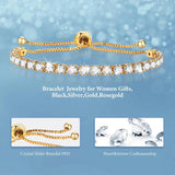 Bling Tennis Chain Anklet for Women, Crystal Foot Jewelry