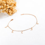 Bohemia Beach Chain Anklet High Heels Note Charm Jewelry