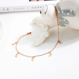 Bohemia Beach Chain Anklet High Heels Note Charm Jewelry