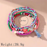 Colorful Beaded Anklets Tassel Ankle Bracelet
