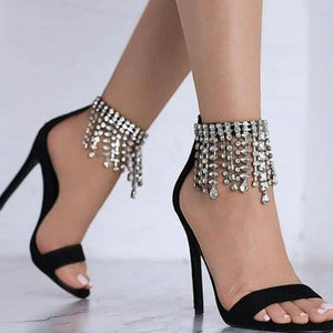 Rhinestone Tassel Anklet Chain Crystal Foot Jewelry Girl Gift