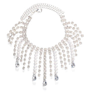 Rhinestone Tassel Anklet Chain Crystal Foot Jewelry Girl Gift