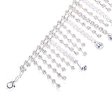 Rhinestone Tassel Anklet Chain Crystal Foot Jewelry Girl Gift