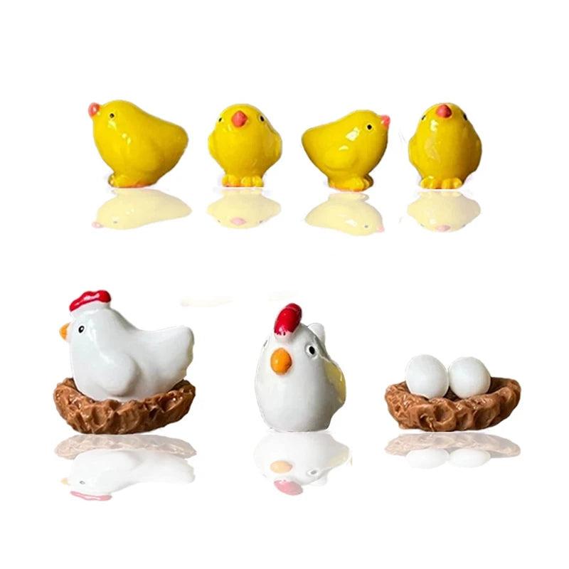 7PCS 3D Chicken Hole Shoe Charms DIY Shoe Decoration Set