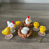 7PCS 3D Chicken Hole Shoe Charms DIY Shoe Decoration Set