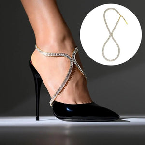 Crystal High Heel Anklet Leg Chain for Women
