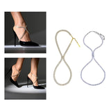Crystal High Heel Anklet Leg Chain for Women
