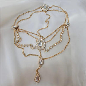 Water Drop Rhinestone Pendant Headpiece