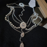 Water Drop Rhinestone Pendant Headpiece