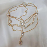 Water Drop Rhinestone Pendant Headpiece
