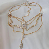Water Drop Rhinestone Pendant Headpiece