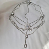 Water Drop Rhinestone Pendant Headpiece