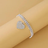 RAKOL Rhinestone Love Pendant Anklet