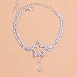 RAKOL Star Double Layer Zircon Anklet for Women