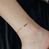 18K Plated Cubic Zirconia Anklet Chain
