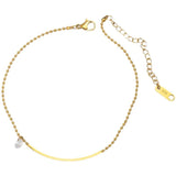 18K Plated Cubic Zirconia Anklet Chain