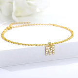 RAKOL Zircon Plating Anklets Chain for Women - Beach Sandals Jewelry