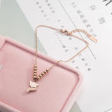 Rose Anklet Lucky Fox Chain Stainless Steel Jewelry