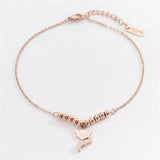 Rose Anklet Lucky Fox Chain Stainless Steel Jewelry