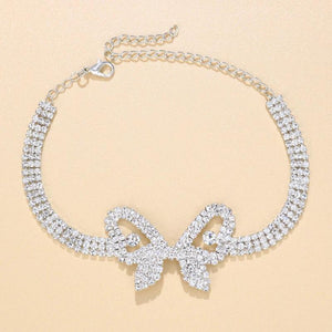 Stonefans Boho Rhinestone Butterfly Anklet Bracelet for Women