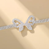 Stonefans Boho Rhinestone Butterfly Anklet Bracelet for Women