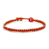 Red Rope Copper Bead Bell Buckle Anklet Female Version