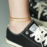 Stainless Steel Link Chain Anklet 10inch Beach Summer