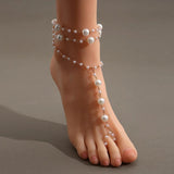 Bohemian Beads Anklets for Women Simulated Pearl Ankle Bracelet