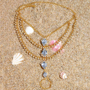 Stonefans Boho Beach Finger Anklet Toe Chain for Women