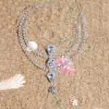 Stonefans Boho Beach Finger Anklet Toe Chain for Women