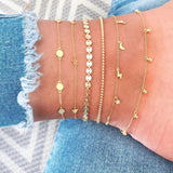 6-Piece Boho Chain Foot Jewelry Charm Anklet Set Girls Beach Accessories