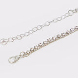 Stonefans Heart Anklet Tennis Chain for Women