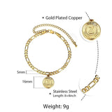 Initial Letter Pendant Charm Anklet Stainless Steel Anklet For Women