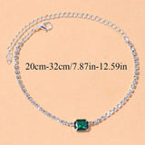 Bohemian Green Crystal Pink Summer Anklet Bracelet For Women