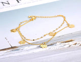 Bohemia Style Maple Leaf Anklets Titanium Steel Foot Link Chain A20016