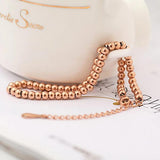 Adjustable Stainless Steel Anklet 4MM Beads Chain Foot Jewelry A02896