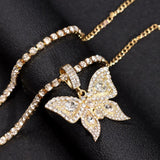 Crystal Butterfly Anklets for Women Silver Rhinestone Tennis Chain Foot Chain