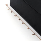 Three Beads Love Letters Refined Anklets Titanium Steel Anti-allergic