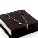 Three Beads Love Letters Refined Anklets Titanium Steel Anti-allergic