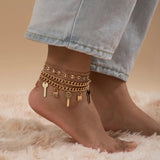 J.Shine Padlock Anklet Cuban Chain Sandals Foot Jewelry